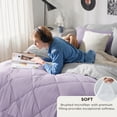thumbnail image 3 of Juego de cama Bedsure Queen, edredón, 7 piezas, color morado claro, 3 of 7
