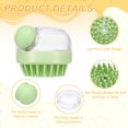 thumbnail image 3 of Uxcell Pet Bath Brush, Round Dog Shampoo Brush New 2 in 1 Grooming Massage Scrubber Bubble Maker Built-in Shampoo Dispenser(Coarse,Gray), for Long Short Hair Cats Shower, 3 of 7