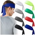 thumbnail image 3 of Diadema para hombres, banda para el cabello deportiva para entrenamiento, diadema antideslizante que absorbe la humedad, banda para el cabello ajustable (azul), 3 of 5