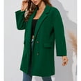thumbnail image 3 of Defitshape Women's Winter Coat Fall Coats Long Fashion Lapel Spring Casual Fitted Comfy Warm Cotton Outerwear Green 14, 3 of 4