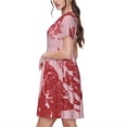 thumbnail image 2 of Easygdp Striped Meat para Vestido Transpirable de Mujer, Vestido Suelto de Manga Corta con Pliegues y Bolsillos para el Verano, 2 of 6