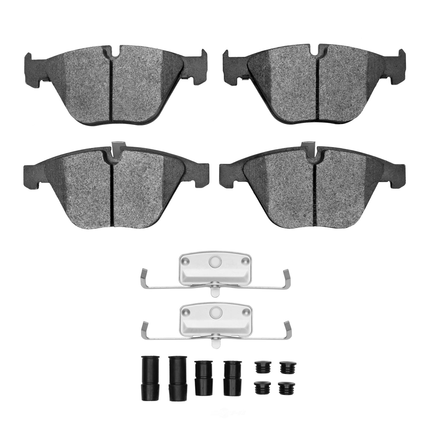 Dynamic Friction Company 1551-0918-01 DFC 5000 Advanced Brake Pads - Low Metallic and Hardware Kit