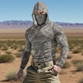 thumbnail image 2 of Fewfanhot Men Sweatshirt Hunting Shirts with Mask Long Sleeve Camo Fishing Hoodie, 2 of 9