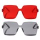 thumbnail image 1 of 2 piezas de gafas de sol vintage de una pieza para mujer, sin montura, UV400, gafas de sol para fiesta Soledad Gafas de sol clásicas sin montura, 1 of 10