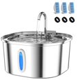 thumbnail image 1 of Fuente de agua PEKTACO 3.2 L de acero inoxidable para perros y gatos, 1 of 9