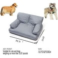 thumbnail image 2 of Pet Sofa Bed, Vintage Cat Puppy Faux Leather Couch with Non-Slip Bottom for Cats or Small Medium Dog Chair (Large, Large), 2 of 14