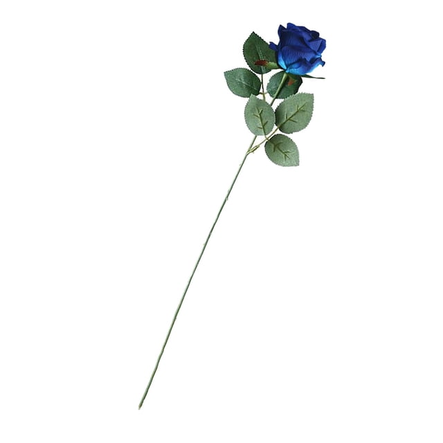 Ramo de rosas artificiales vintage Rosáceas, decoración de centro de mesa para el hogar Azul