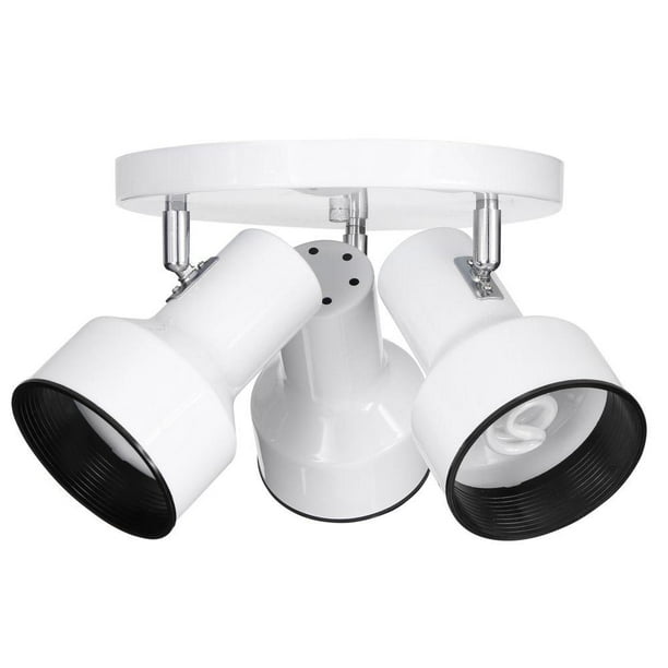 Hampton Bay 3 Light White Ceiling Spotlight New Open Box Com - 3 Light Ceiling Fixture White Hampton Bay 3 Light White Ceiling Spotlight New Open Box Com - 3 Light Ceiling Fixture White