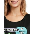 thumbnail image 4 of Disney Nightmare Before Christmas Women's Graphic Sleep Tee with Short Sleeves, Sizes XS-3X, 4 of 5