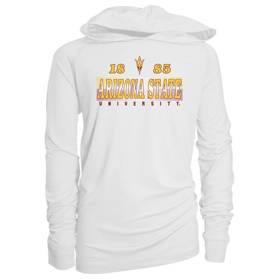 Youth Garb White Arizona State Sun Devils Marley Long Sleeve Raglan Hoodie Sunshirt