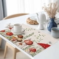 thumbnail image 3 of Rustic Placemats Set of 8, Mushroom Green Leaves Butterflies Table Mats Washable Heat-Resistant Non-Slip Place Mats for Kitchen Dinner Table Indoor Outdoor Decor,13x19 Inch GREEN Red, 3 of 9