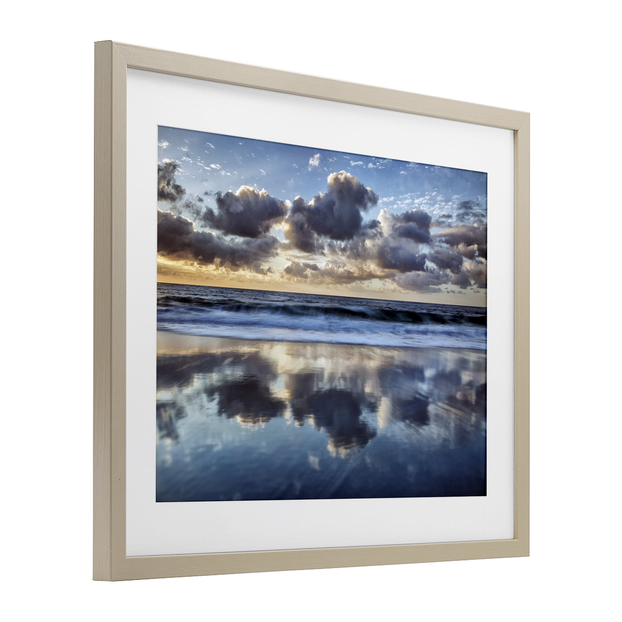Stupell Industries Reflective Clouds Seascape Birch Framed Print Under Glass, design by Superstock Partners LLC