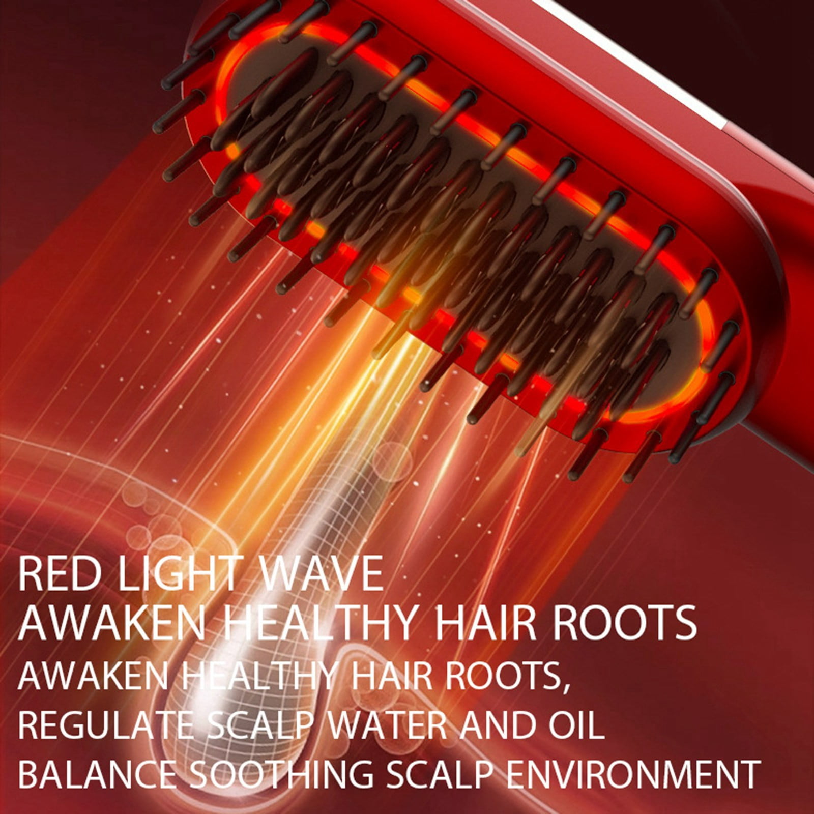 fsxdhpcsgfc Cordless Straightening Comb Functional Scalp Massager With Red Light For Hair Care And Scalp Massage