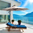 thumbnail image 6 of JEAREY 10ft Offset Hanging Outdoor Cantilever Patio Umbrella for Garden, Beige, 6 of 6