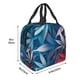 thumbnail image 3 of Easygdp Red And Blue Leaves Bolsa Térmica Premium - Tela Oxford Impermeable, Gran Capacidad, Bolsillo Frontal, Unisex para Trabajo, Escuela, Actividades al Aire Libre y Picnics, 3 of 8