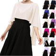 thumbnail image 2 of Women's Capelet Shawls Wraps for Evening Dresses Chiffon Wedding Cover Up Champagne, 2 of 3