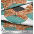 thumbnail image 3 of Soimoi Brown polyester Crepe Fabric Circle & Bulb Home Decor Print Fabric by the Yard 42 Inch Wide, 3 of 3