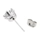 thumbnail image 4 of 6 pares de aretes de material acero inoxidable de plata con circonita de cristal conjuntos de aretes de mujer, 4 of 8