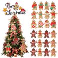thumbnail image 2 of 12 piezas de hombre de jengibre para árbol de Navidad, colgante para árbol de Navidad, adorno decorativo 2024 2024, envío rápido más nuevo, lindo y divertido regalo para niños, 2 of 5