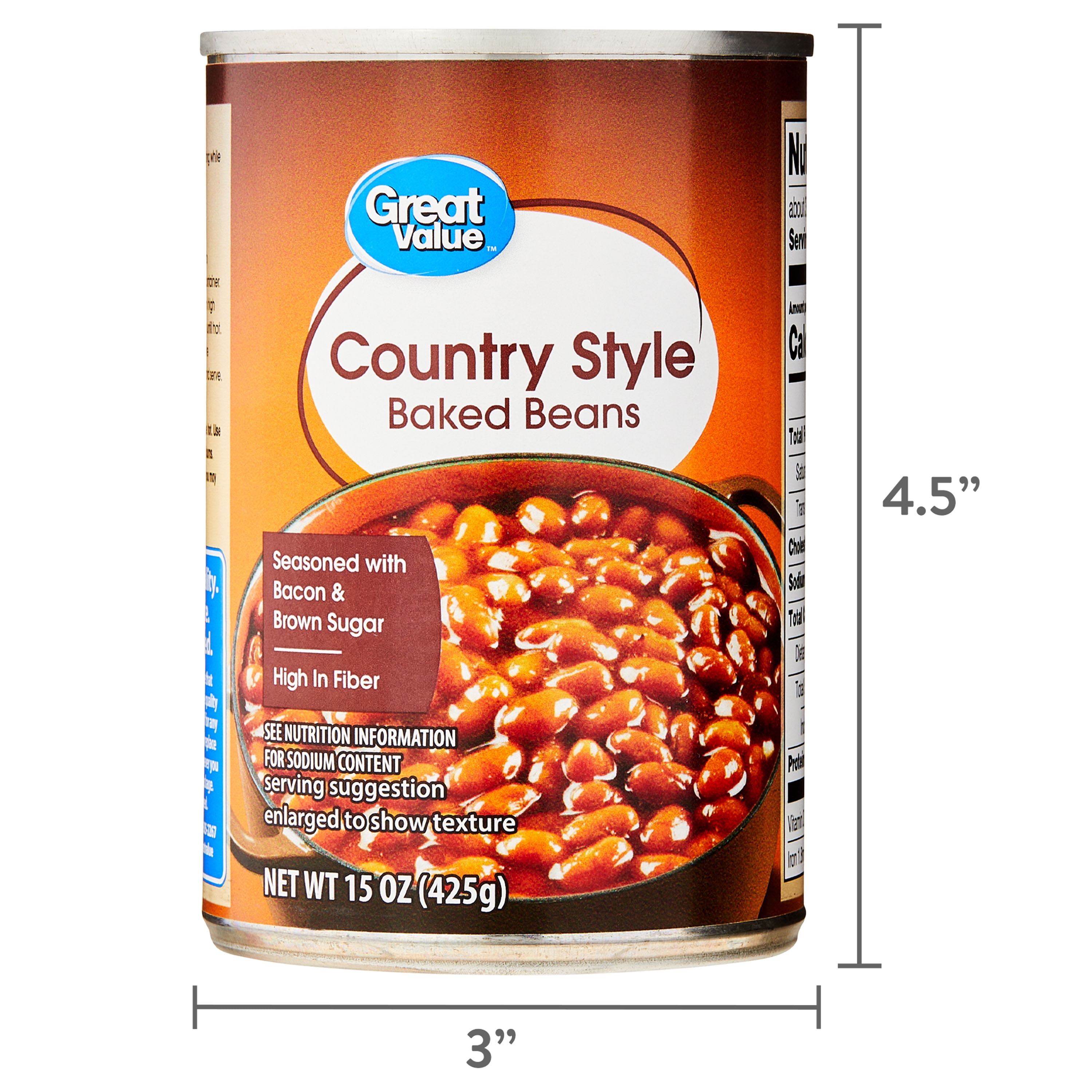 Great Value Country Style Baked Beans, 15 oz Can
