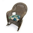 thumbnail image 2 of Jordan Manufacturing 19" x 19" Foliage Pebble Gray Leaves Square Tufted Contoured Outdoor Wicker Seat Cushion (2 Pack), 2 of 10
