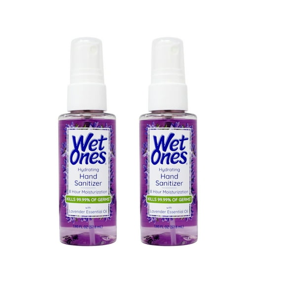 Wet Ones Hydrating Hand Sanitizer Mist, Lavender Scent, Travel Size, 1.95 oz - Pack of 2