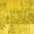 thumbnail image 1 of Ahgly Company Indoor Square Patchwork Yellow Transitional Area Rugs, 5' Square, 1 of 4