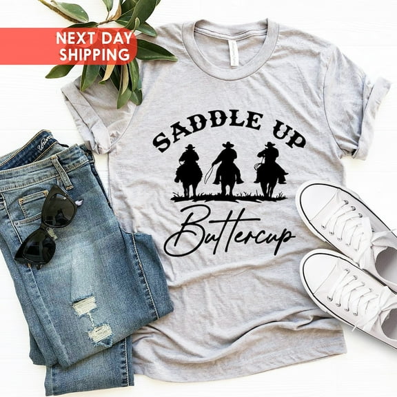 Sam Soft Western Shirt, Saddle Up Buttercup Shirt, Shirt, Cowgirl Shirt, Country Woman Shirt, Western Rodeo Tee, Cow Fan Shirt, Horse Shirt