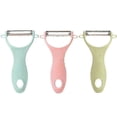 thumbnail image 1 of Vegetable Peeler Set 3pcs, Stainless Steel Fruit Peeler, Sharp Carbon Steel Blade Peeler, 1 of 4