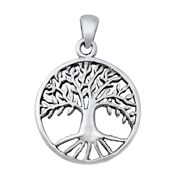 Sterling Silver Tree of Life Pendant Nature Leaf Branch Roots Charm 925 New Jewelry Female Unisex