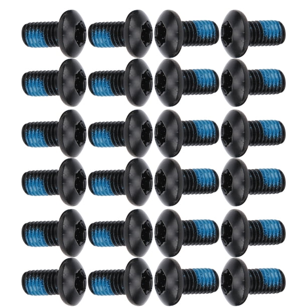 Tornillos de freno de disco, M5X10mm/0.4In 24 piezas T25 Tornillos de freno de disco Perno de rotor de freno de disco, Reparación de teclado para Deportes Ecomeon no