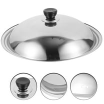 EXHUMKY Round Pot Cover for Cooking Stainless Steel Heat Resistant Kitchen Lid 1Pcs