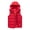 Red-1, variant on Men's Puffer Vest Casual Hooded Drawstring Zip-Up Collar Sleeveless Cotton Padded Jacket for Outdoor Travel Hiking