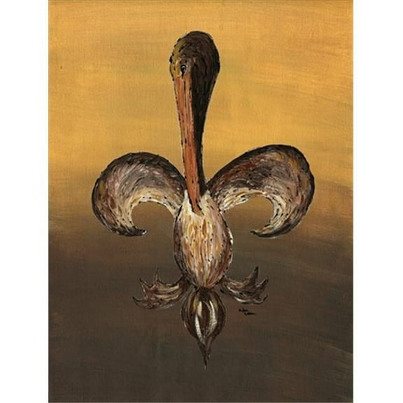 11 x 15 in. Pelican Fleur de lis Garden Size Flag