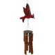 thumbnail image 1 of Campana de Viento de Bambú Cohasset con Cardenal Tallado en Madera Roja, 1 of 2
