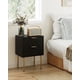 thumbnail image 4 of Bedside Table with Gold Frame,Side Table with Two Drawers,Bedside Furniture,Drawer Dresser with Mid-Century Modernfor Bedroom,Li My Lux Decor Round, 4 of 6