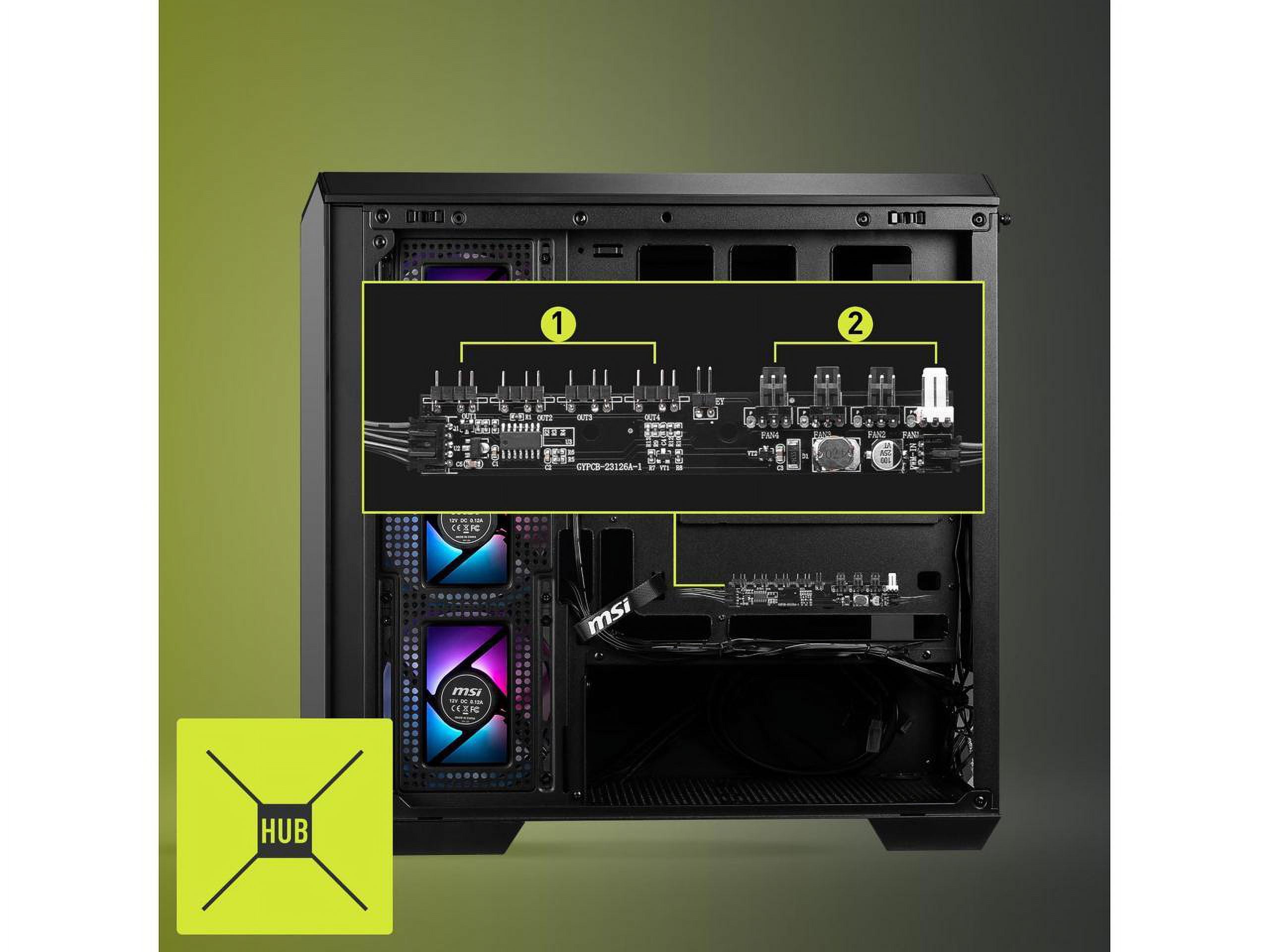MSI PANO M100R PZ Micro-ATX Computer Case, Black