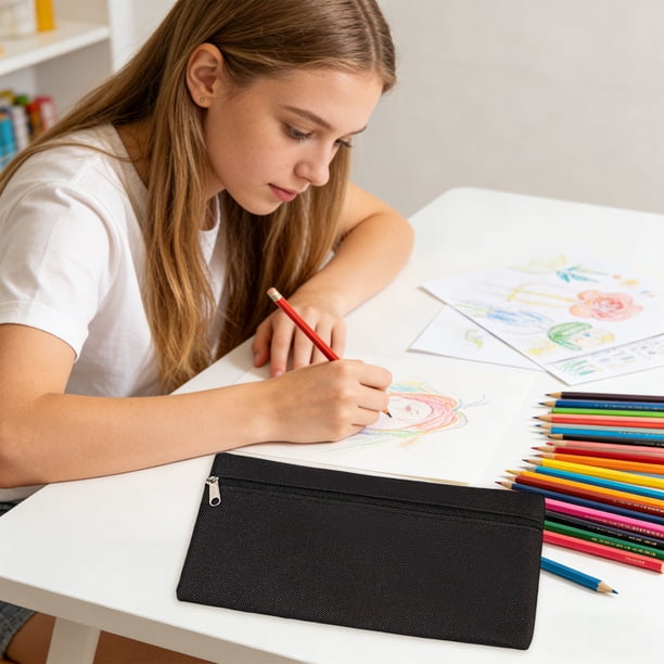 Estuche para lápices | Bolsa y organizador de artículos de papelería para útiles escolares, estuche para bolígrafos de gran capacidad con múltiples compartimentos
