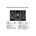 thumbnail image 4 of Parrilla a gas empotrable Maxims 5 quemadores acero inoxidable encendido automático, 4 of 5