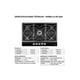 thumbnail image 4 of Parrilla a gas empotrable Maxims 5 quemadores acero inoxidable encendido automático, 4 of 5