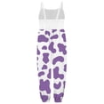 thumbnail image 4 of ZHOGXU Toddler Kids Girls Romper Sleeveless Adjustable Straps Polka Dot Print Comfortable Fahion Jumpsuit For Daily Wear,Purple,1-2 Years, 4 of 5
