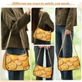 thumbnail image 5 of One Shoulder Chain Handbag 7.1x11x2.8in Women's Hobo Handbags Tote Handbags Shoulder Handbags Card Bag Cash Bag Key Bag Sliced Orange, 5 of 7