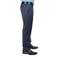 thumbnail image 2 of Slim Fit Men's Solid Suit Pants Trouser Flat Front No Pleats Dress Slacks (US, Waist Inseam, 30, 32, Regular, Regular, Navy Blue), 2 of 4