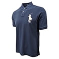 thumbnail image 3 of Polo Ralph Lauren Mens Classic Fit Polo Big Pony US, Alpha, Large, Regular, Regular, Navy White Pony, 3 of 3
