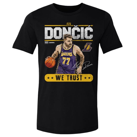 Men's 500 Level Luka Don-i- Black Los Angeles Lakers Trust T-Shirt