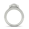 thumbnail image 3 of 1 1/10 Carat TW Cushion Halo Diamond Engagement Wedding Ring Bridal Set in 10k White Gold, 3 of 4