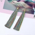 thumbnail image 4 of Tassel Earrings Chandelier Bohemian Long String Exaggerated Jewelry Ear Retro Vintage Style Dangle Fringe Valentines Day Girls Earring Pair Red----Chr Chroma, 4 of 4