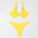 thumbnail image 2 of Gibobby Conjunto de Bikini Bikini Sexy 2023, traje de baño para mujer, juego de Bikini estilo Push Up, traje de baño brasileño con Tanga, ropa de playa(Amarillo,M), 2 of 5