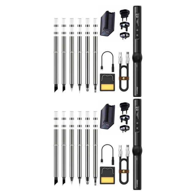Eigraketly Cabezal de soldador integrado para soldadura segura y confiable soldador eléctrico portátil negro alto 6 cabezas Negro alto 6 cabezas 2piezas