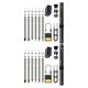 thumbnail image 3 of Scienceny Kit de soldador eléctrico duradero y de larga duración, herramienta de soldadura de hierro portátil, fácil de ennegrecer, 6 cabezas Negro alto 6 cabezas 2piezas, 3 of 6